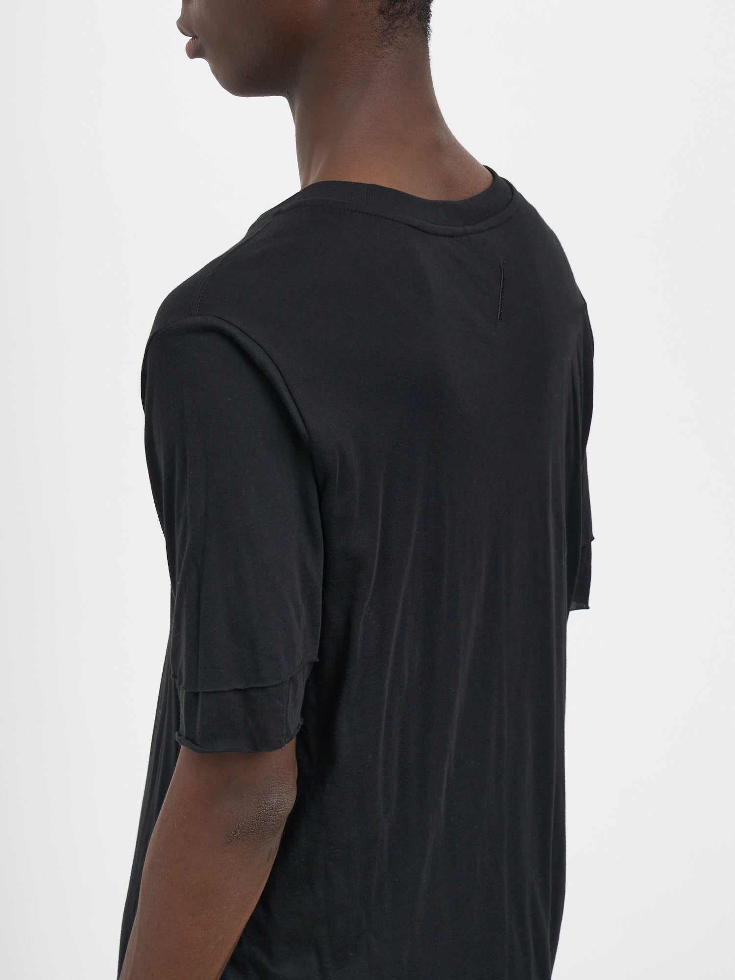 THOM KROM Slim Fit Crew Neck T-Shirt with Raw Hem