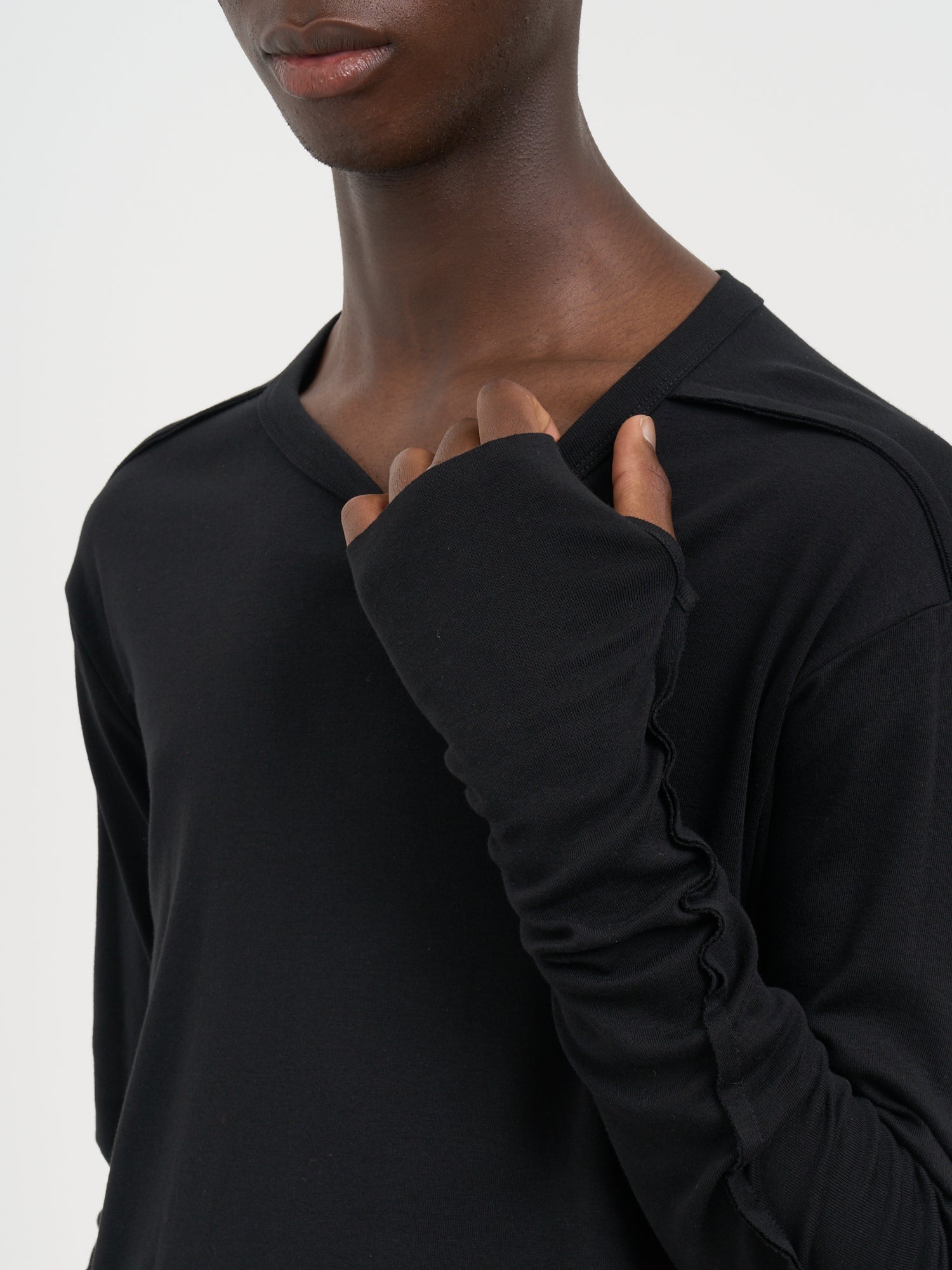 THOM KROM Men's Slim Fit Crew Neck Long Sleeve T-Shirt - Size M