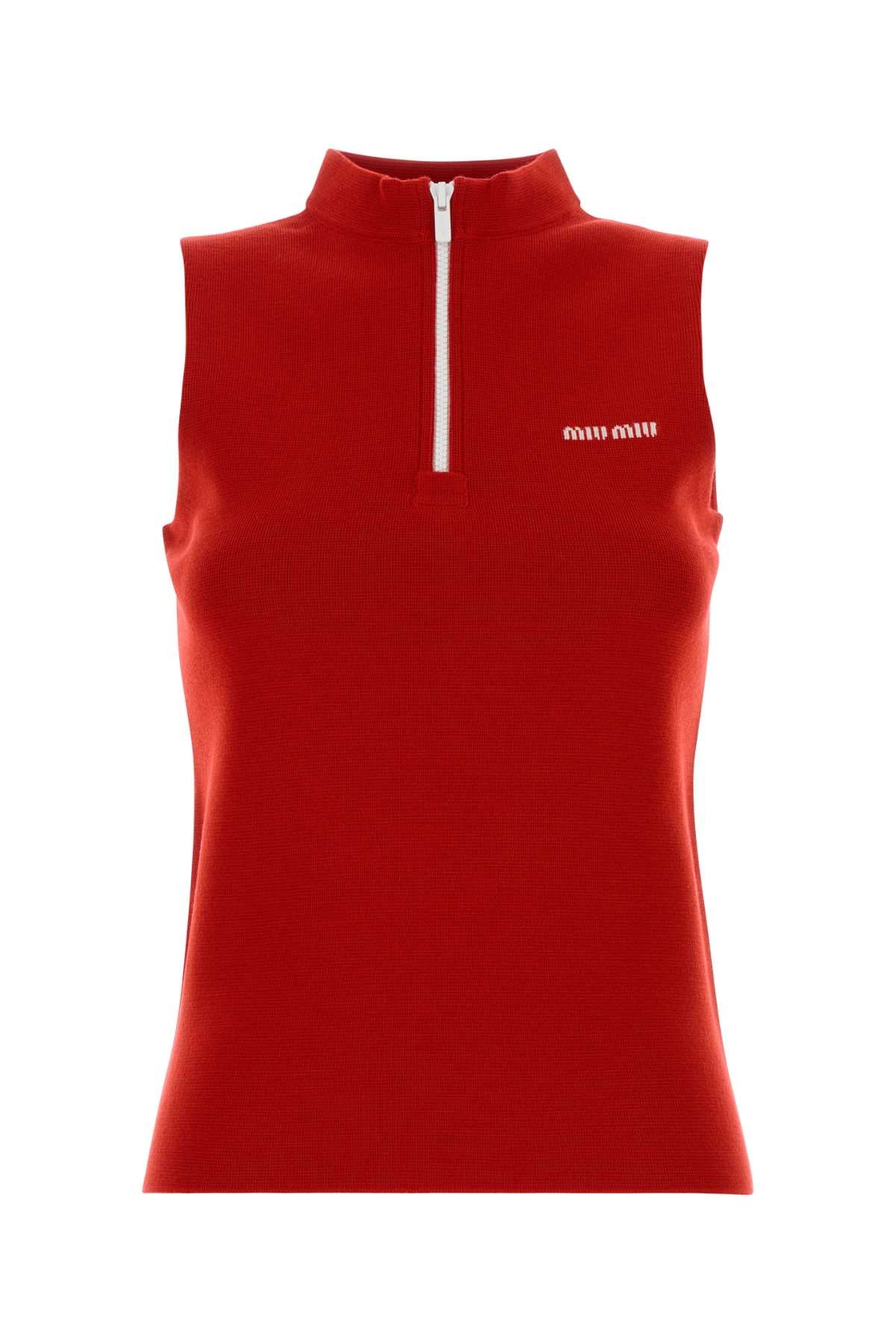 MIU MIU Luxury Wool Tank Top for Women