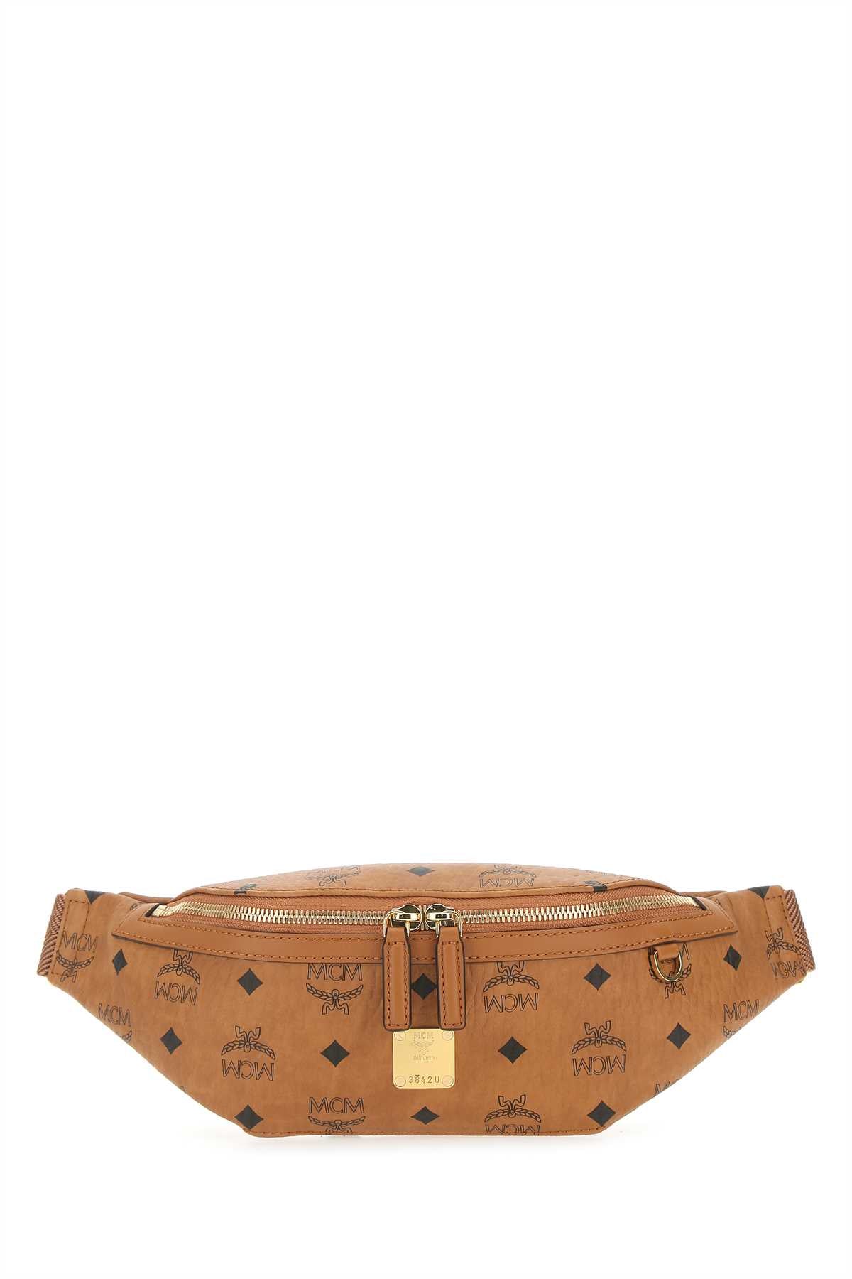 MCM Mini Printed Canvas Belt Handbag