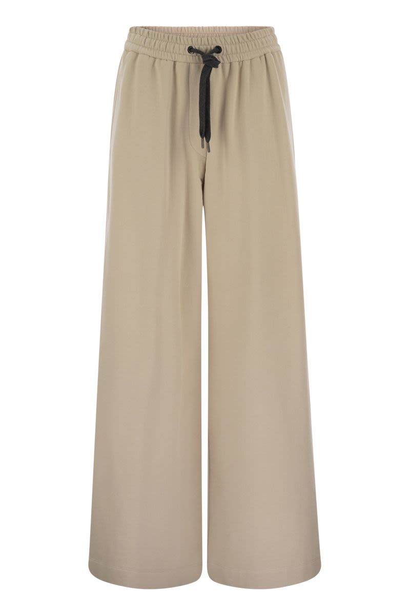 BRUNELLO CUCINELLI Cotton Fleece Smooth Track Trousers - Women's