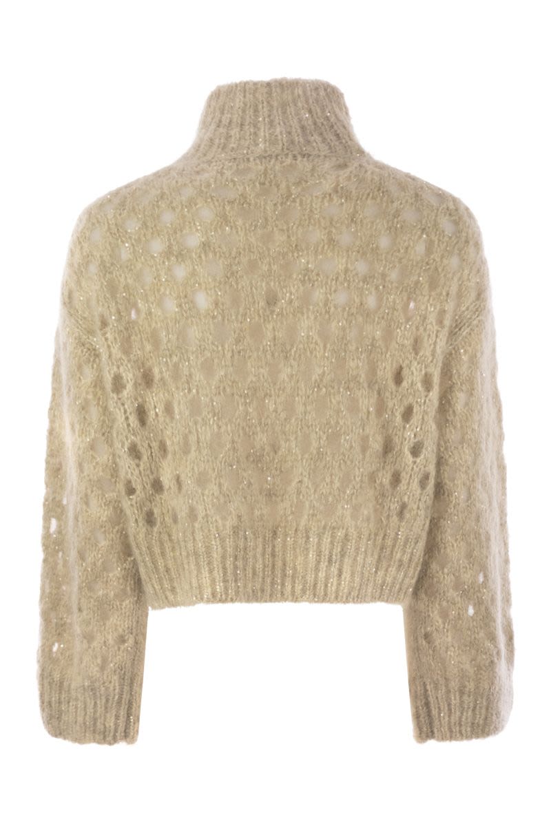 BRUNELLO CUCINELLI Dazzling Net Turtleneck Sweater