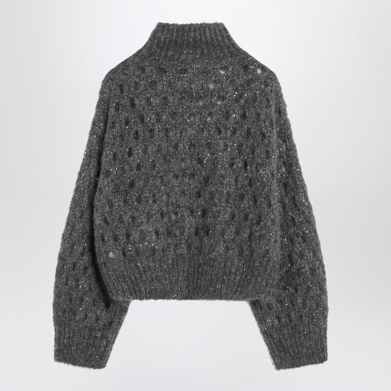 BRUNELLO CUCINELLI Openwork Turtleneck Sweater