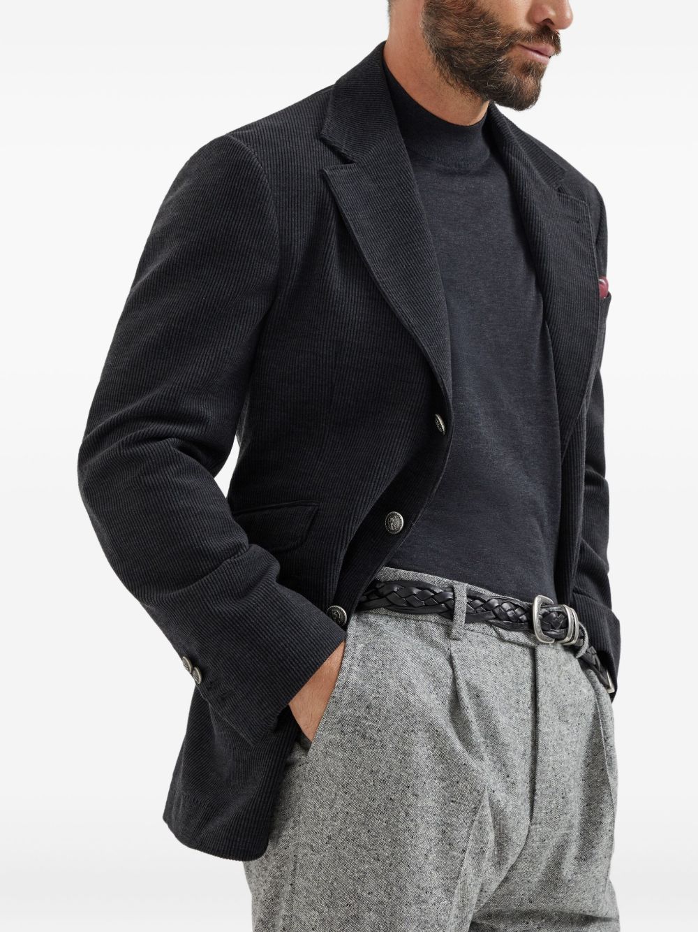 BRUNELLO CUCINELLI Cotton and Silk Blend Sweater - Crew Neck, Long Sleeves