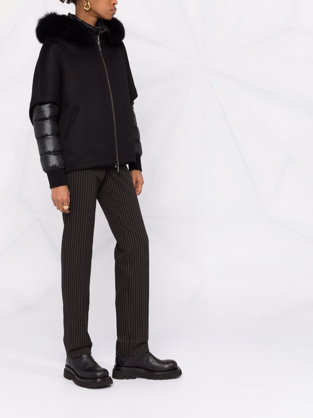 MOORER Versatile Women's Mini Down Jacket with Detachable Hood