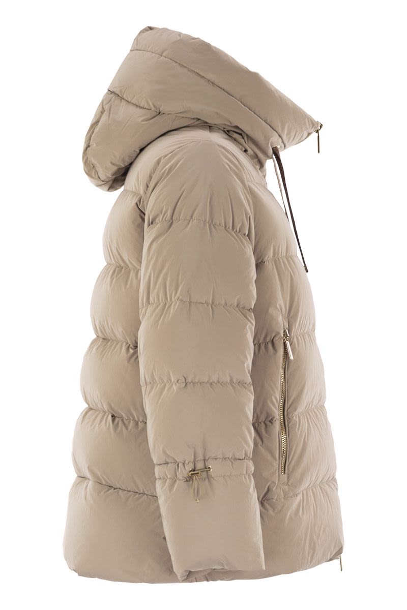 MOORER Hooded Down Jacket with Adjustable Features