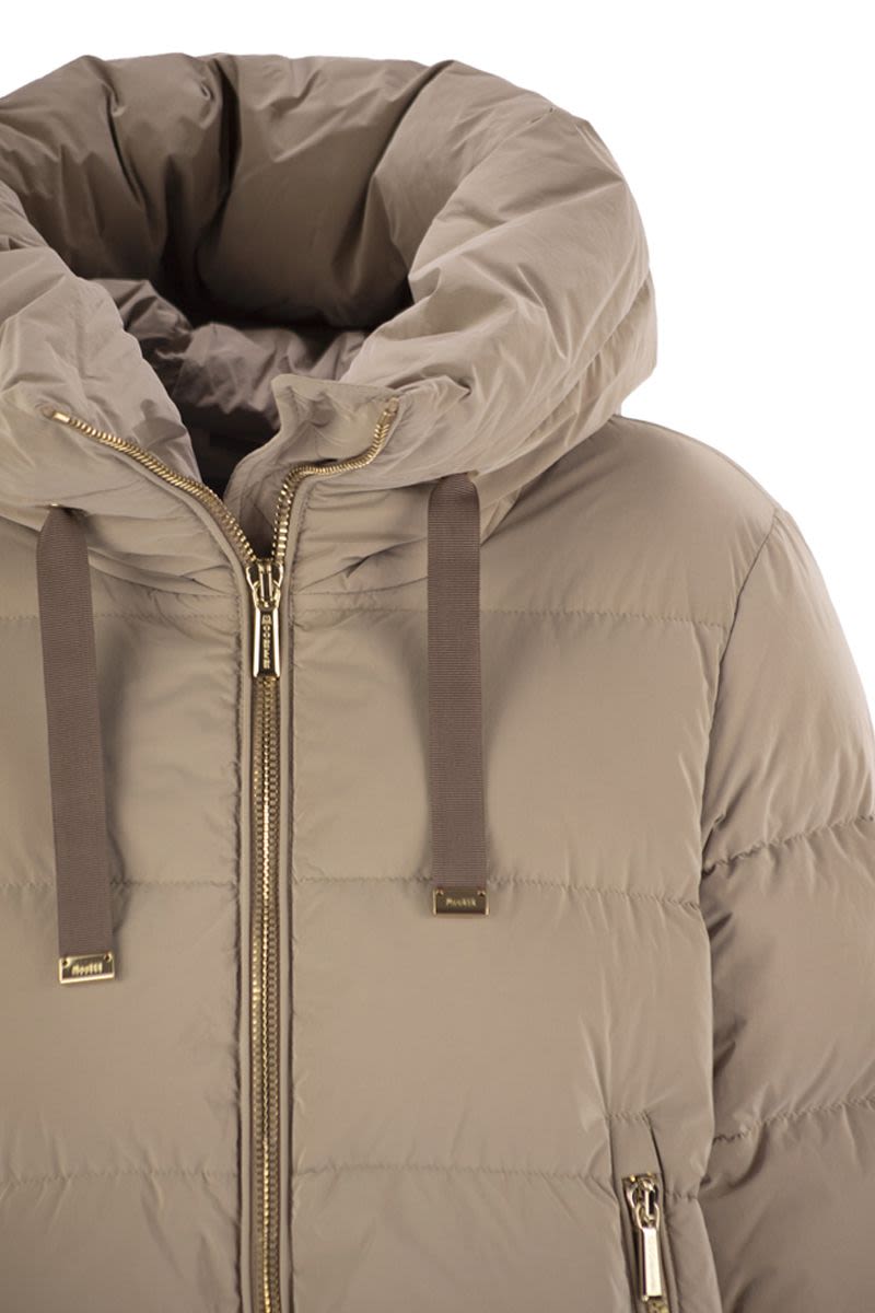 MOORER Hooded Down Jacket with Adjustable Features