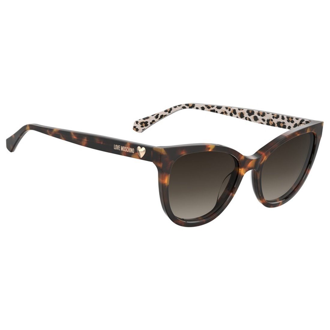 LOVE MOSCHINO Chic Patterned Sunglasses for Women
