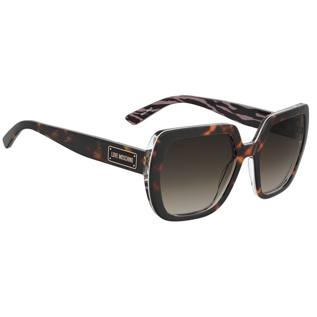 LOVE MOSCHINO Chic Havana Pattern Sunglasses for Women