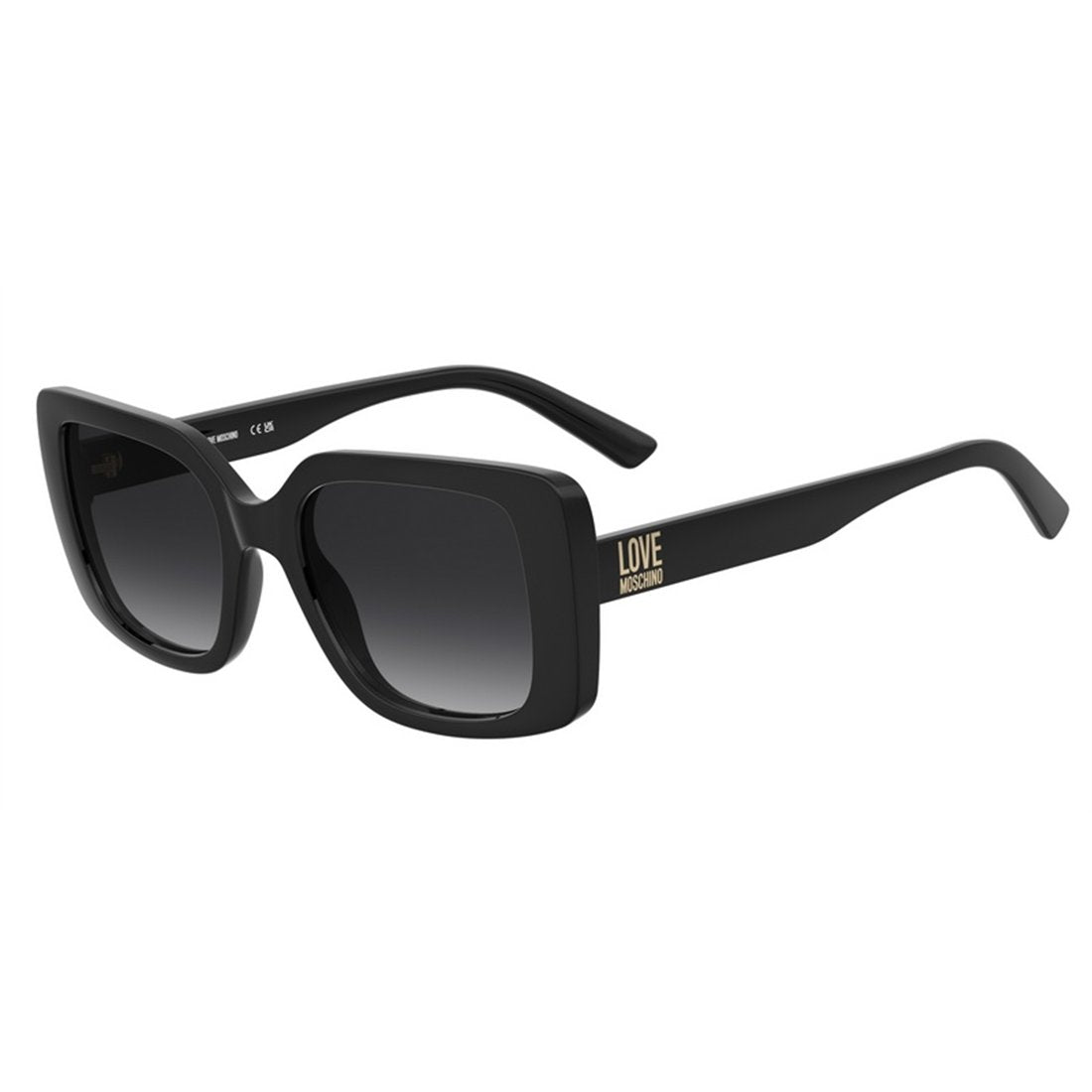LOVE MOSCHINO Chic Women's Dark Grey Shaded Sunglasses