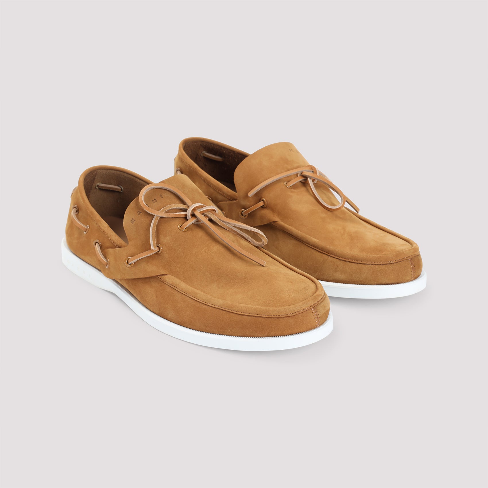 MARNI Men's Leather Moccasin Shoes