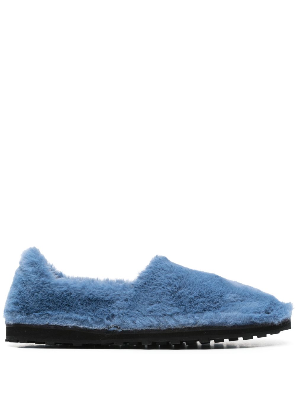 MARNI Faux Fur Slip-On Loafers