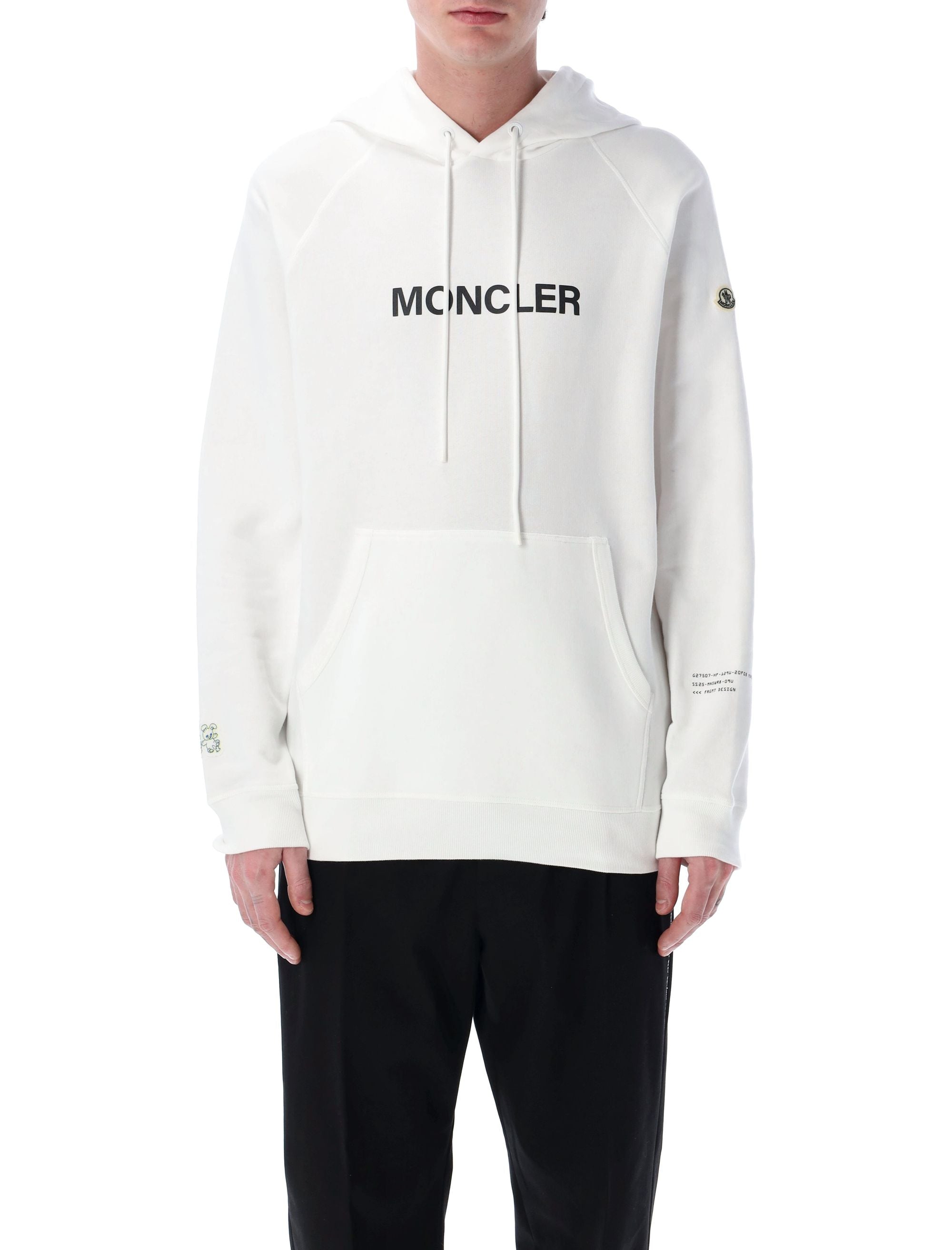 MONCLER FRAGMENT Loose Fit Cartoon Logo Hoodie - Size L