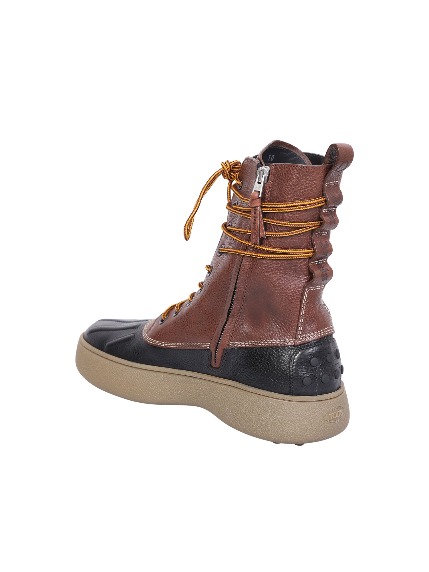MONCLER GENIUS Stylish Lace-Up Brown Ankle Boots with Side Zipper - 4.8 cm Sole Height