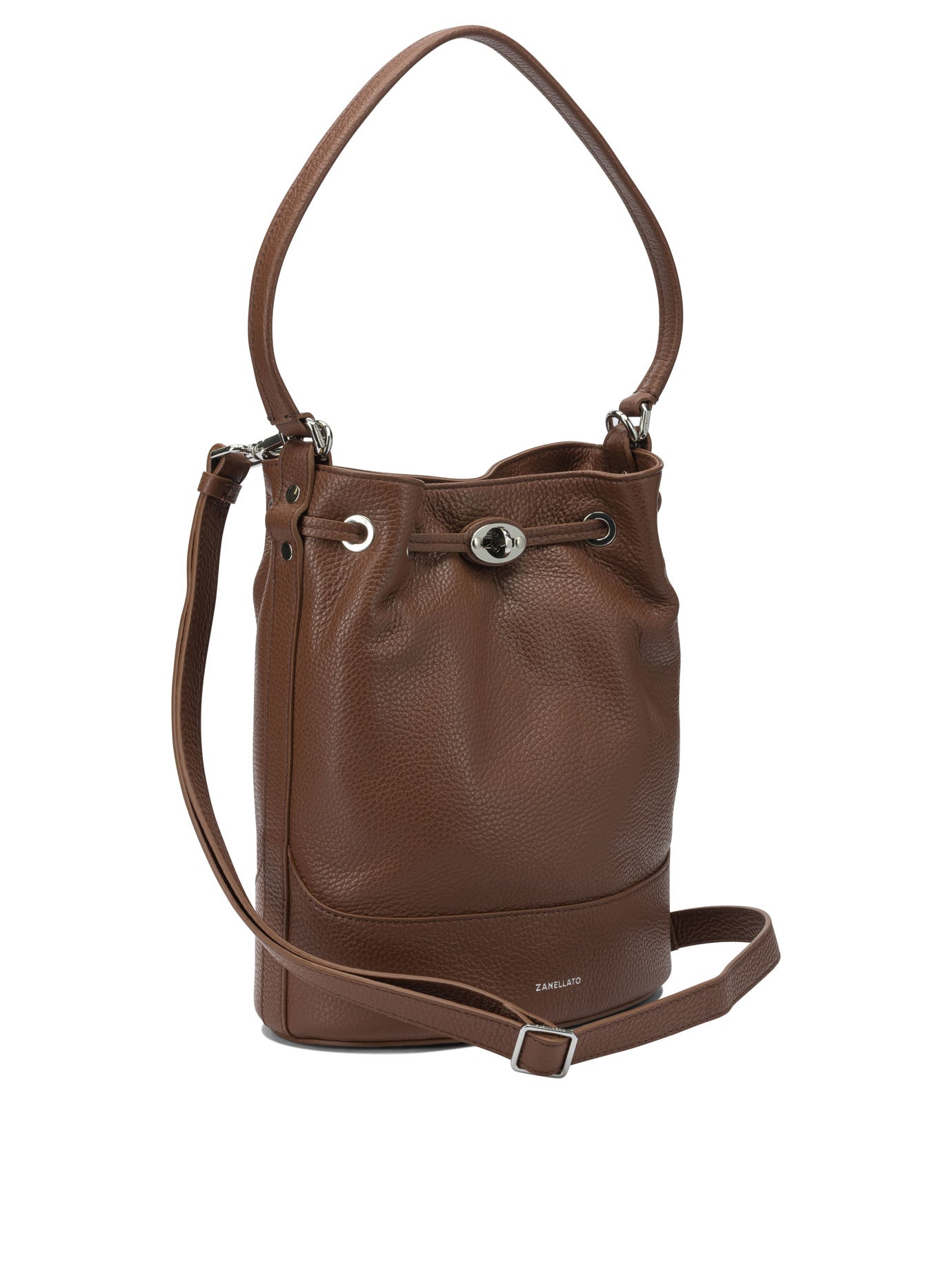 ZANELLATO Mini Leather Shoulder Handbag - 23X28X14 CM