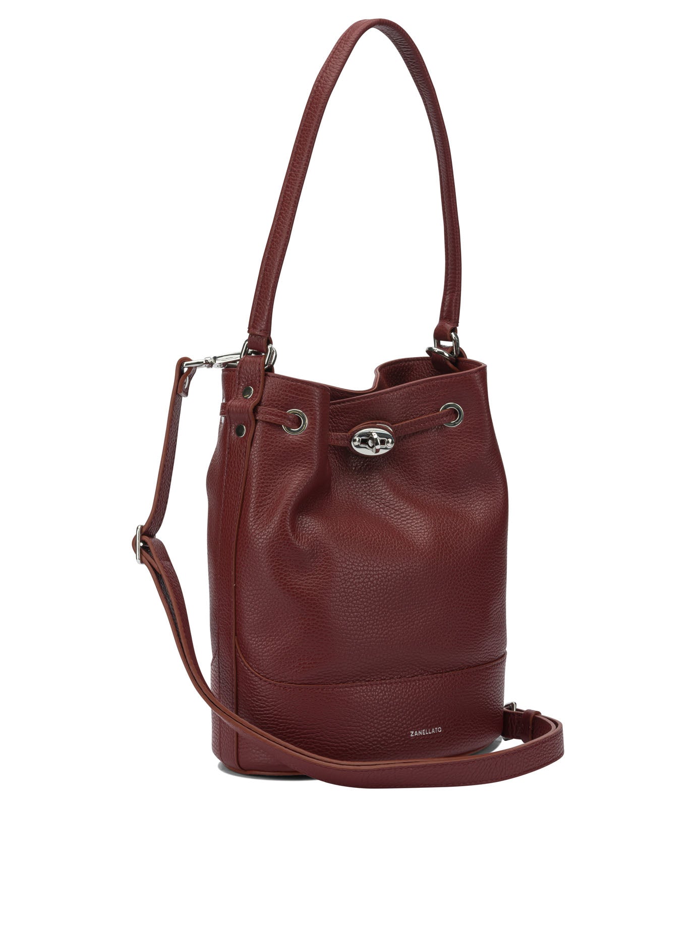 ZANELLATO Leather Shoulder Handbag - 23x28x14