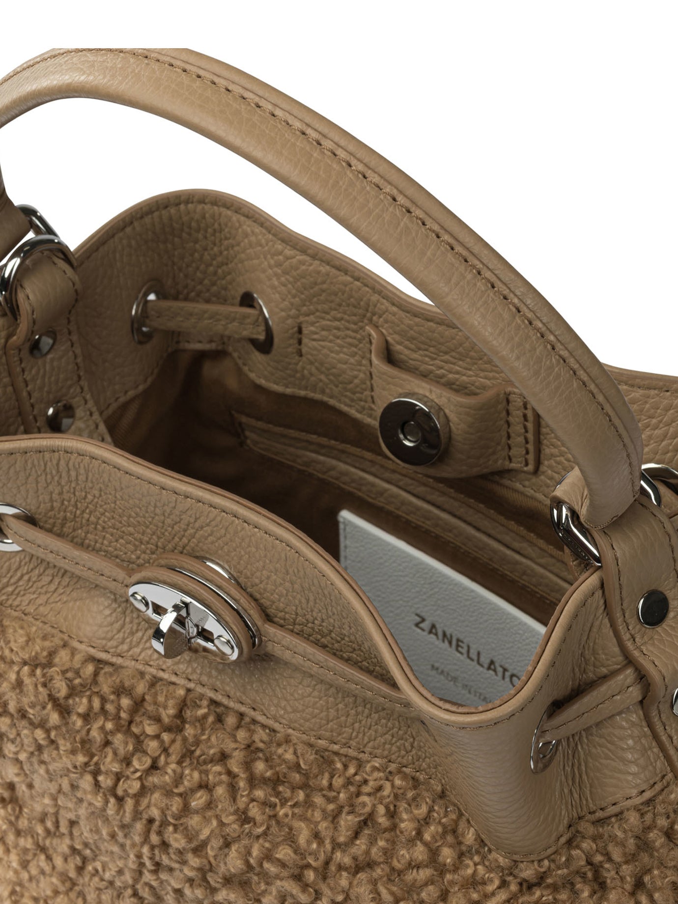 ZANELLATO Structured Handbag with Top Handle & Adjustable Strap