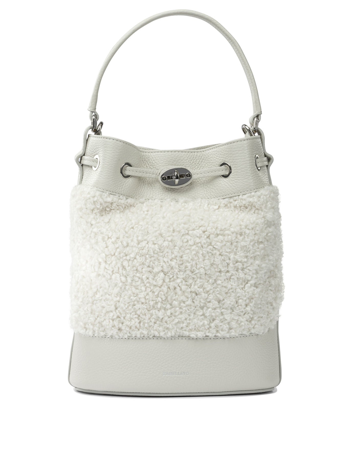 ZANELLATO Mini Handbag with Wool-Effect Weave and Leather Trim