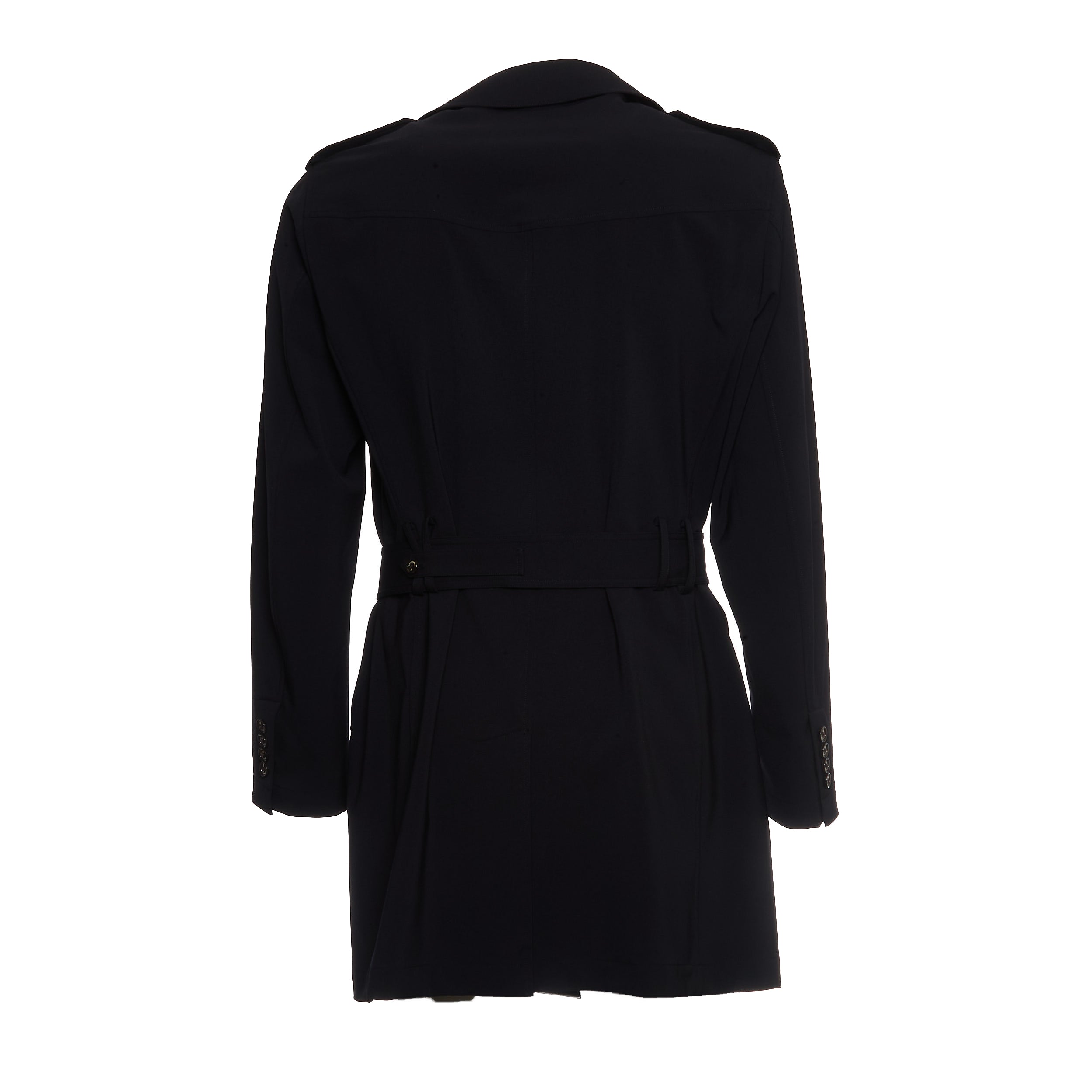 MONTECORE Double-Breasted Soft Fabric Trench Coat