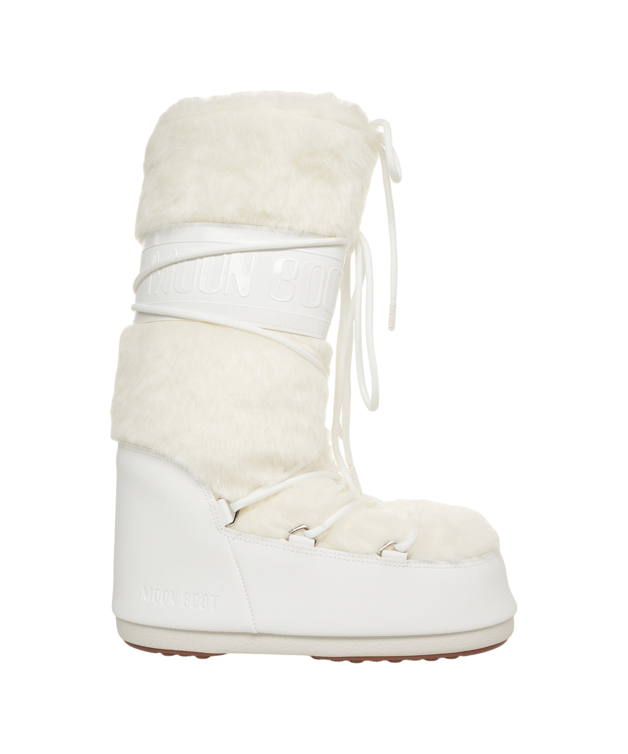 MOON BOOT Mini Faux Fur Lace-Up Ankle Boots