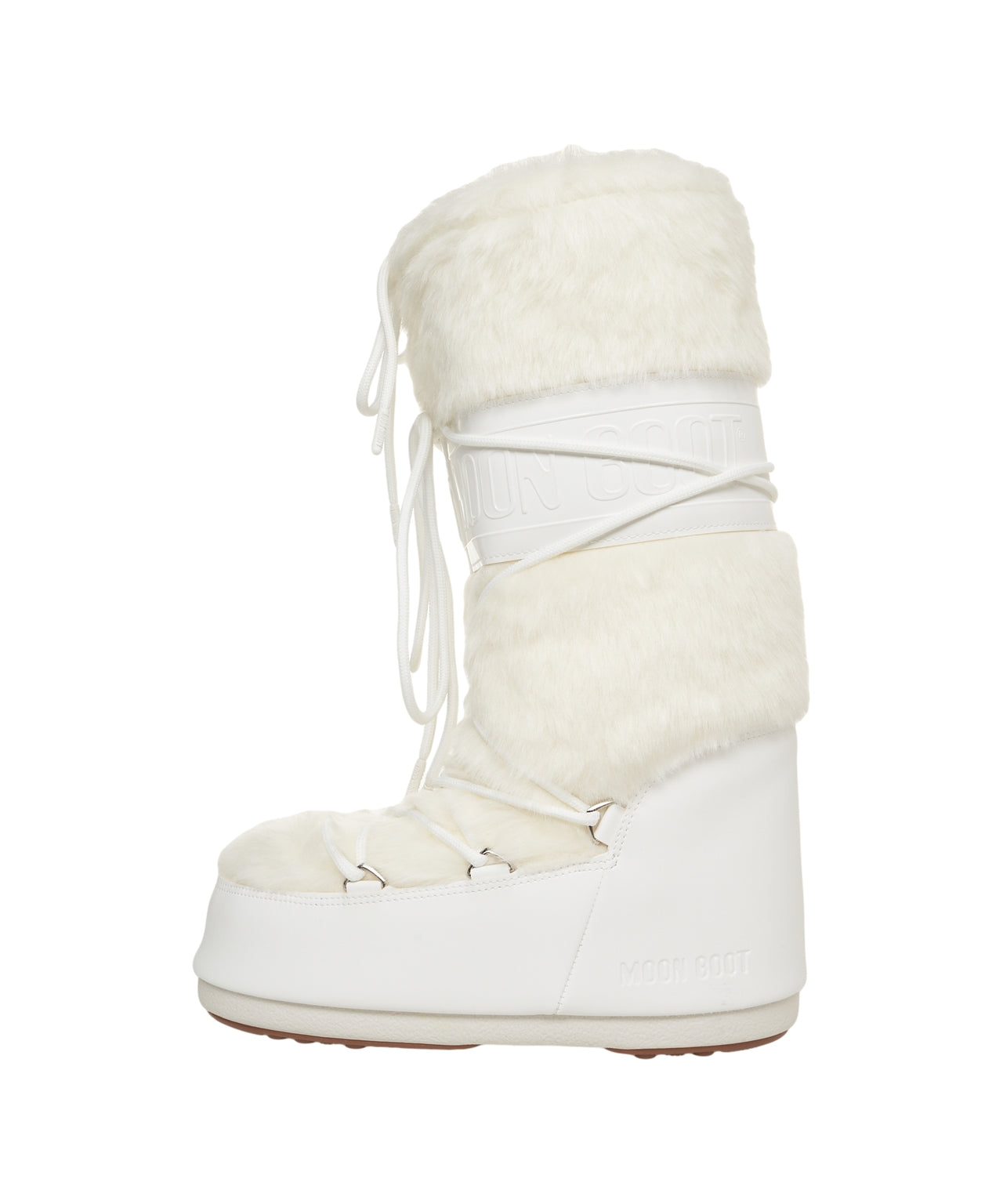 MOON BOOT Mini Faux Fur Lace-Up Ankle Boots