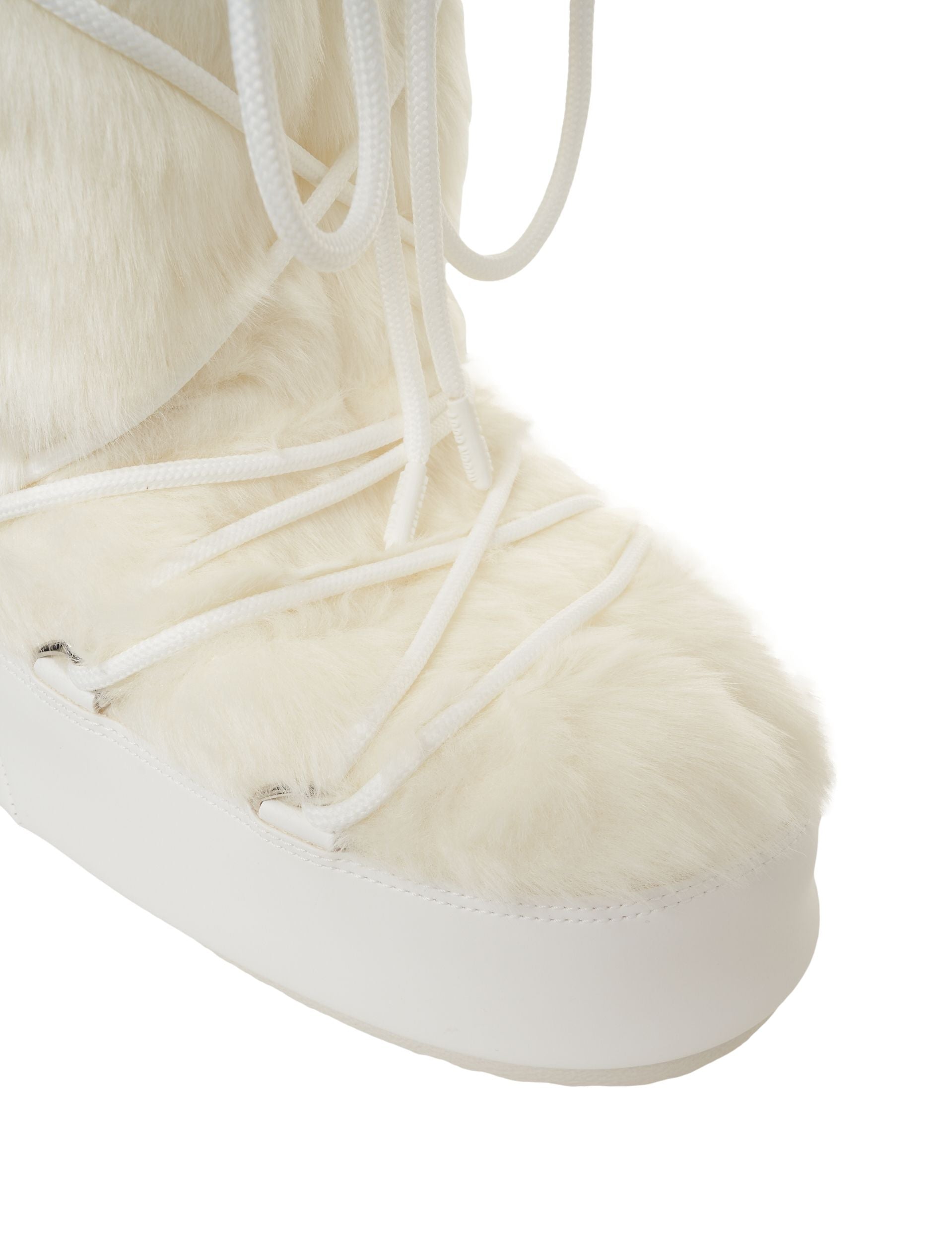 MOON BOOT Mini Faux Fur Lace-Up Ankle Boots