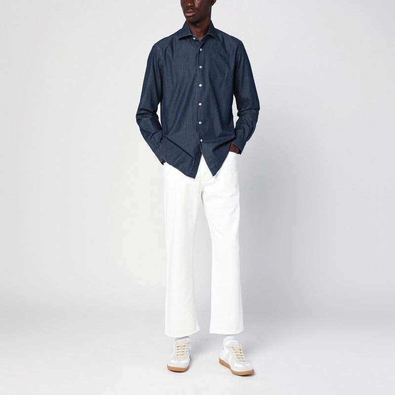 XACUS Men's Casual Long-Sleeved Denim Shirt