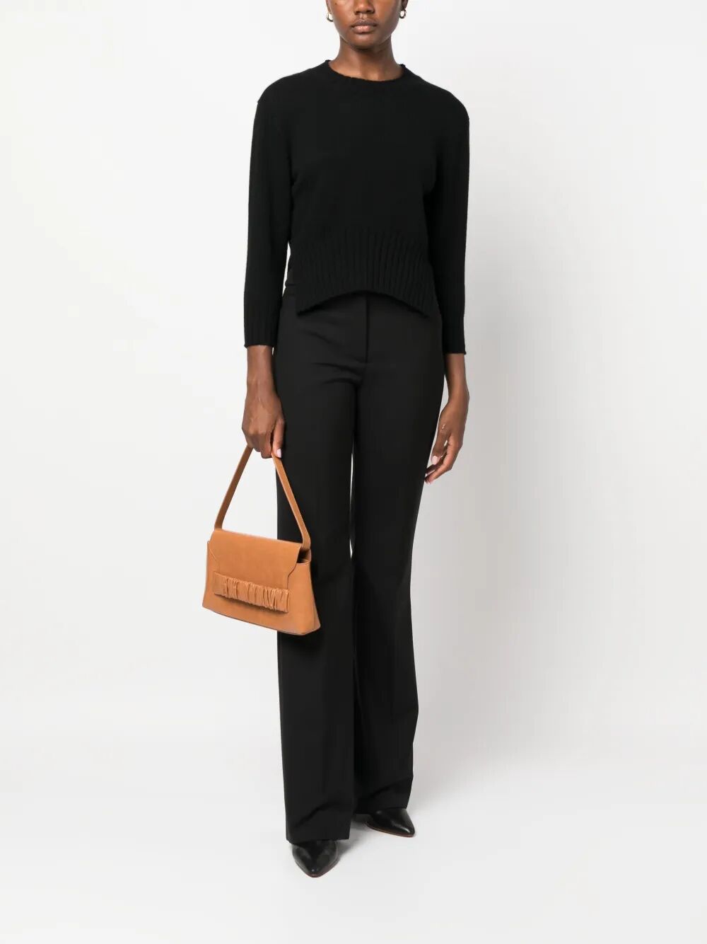 LOULOU DE SAISON Mora Cropped Cashmere Sweater