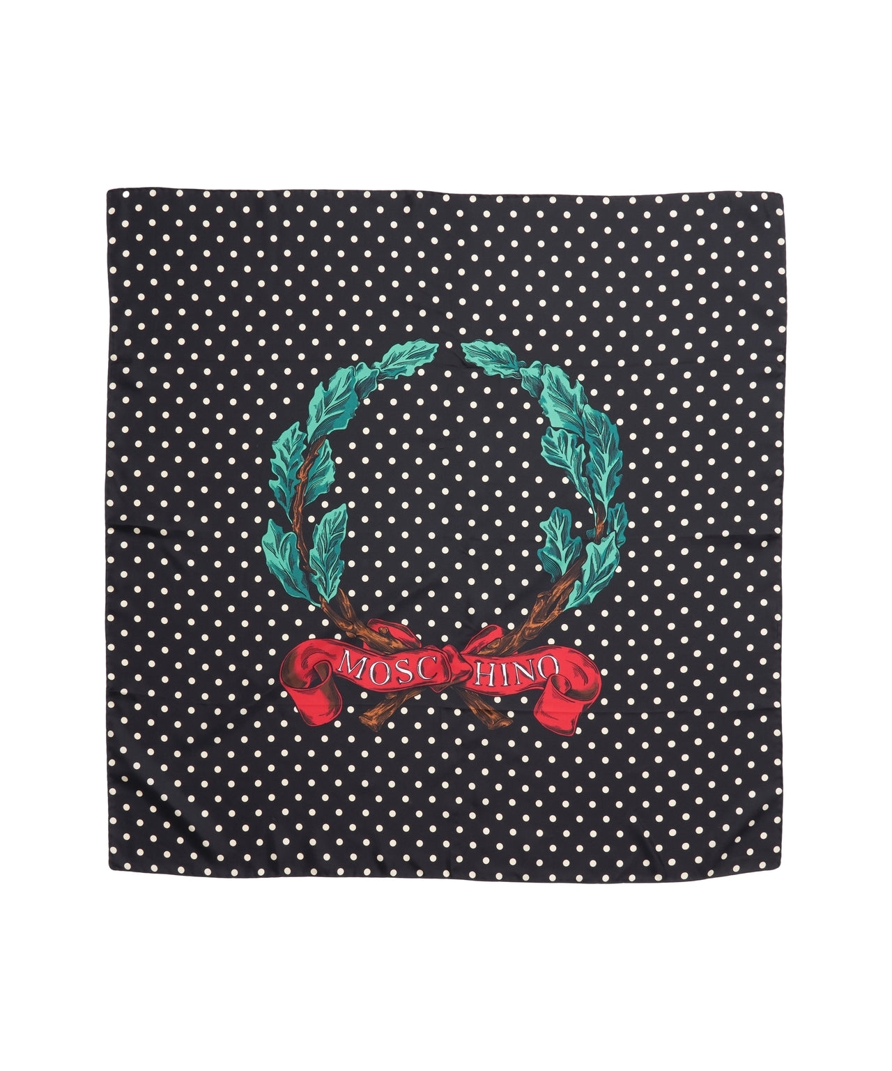 MOSCHINO Classic Polka Dot Scarf - 88 x 88 cm