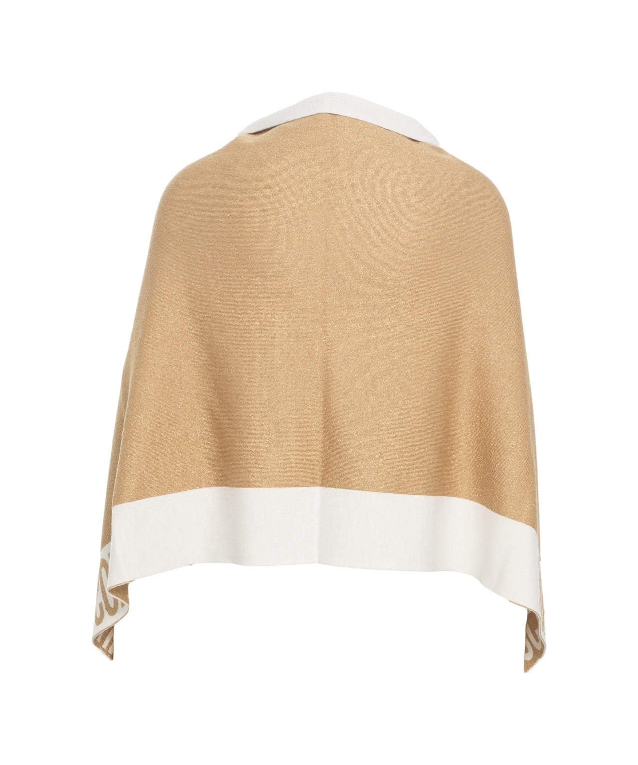 MOSCHINO Elegant Oversized Poncho with Logo Details