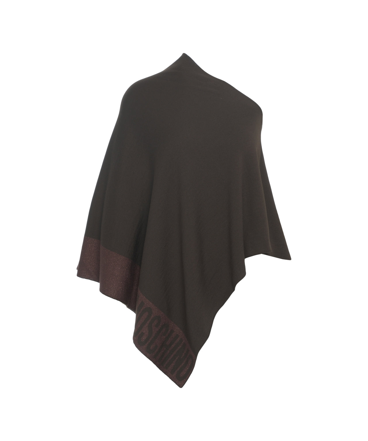 MOSCHINO Luxurious Wide Fit Poncho with Logo Details