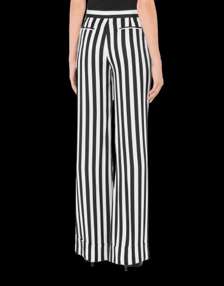 MOSCHINO Chic Vertical Stripe Trousers for Women