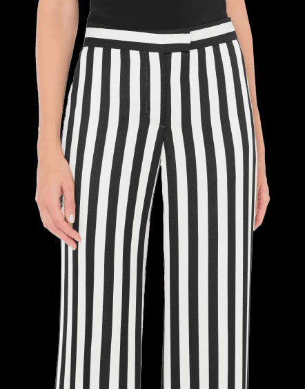MOSCHINO Chic Vertical Stripe Trousers for Women