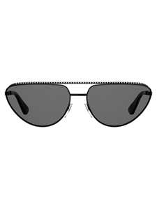 MOSCHINO Sleek Metal Frame Sunglasses with 140mm Temple Size