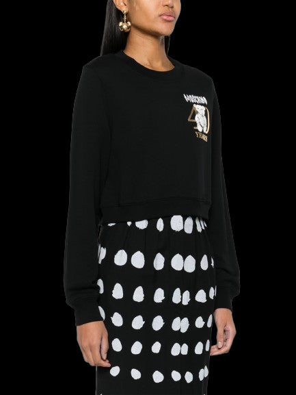 MOSCHINO Chic Women's Mini Teddy Bear Print Sweater