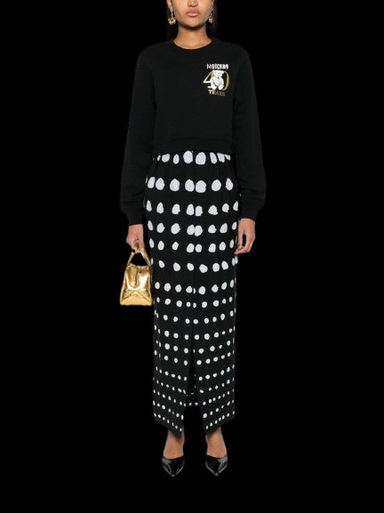 MOSCHINO Chic Women's Mini Teddy Bear Print Sweater