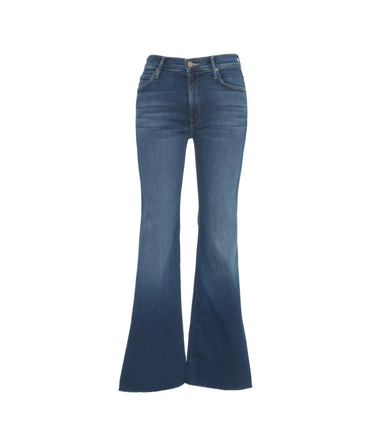 MOTHER Bootcut High Waist Frayed Hem Jeans