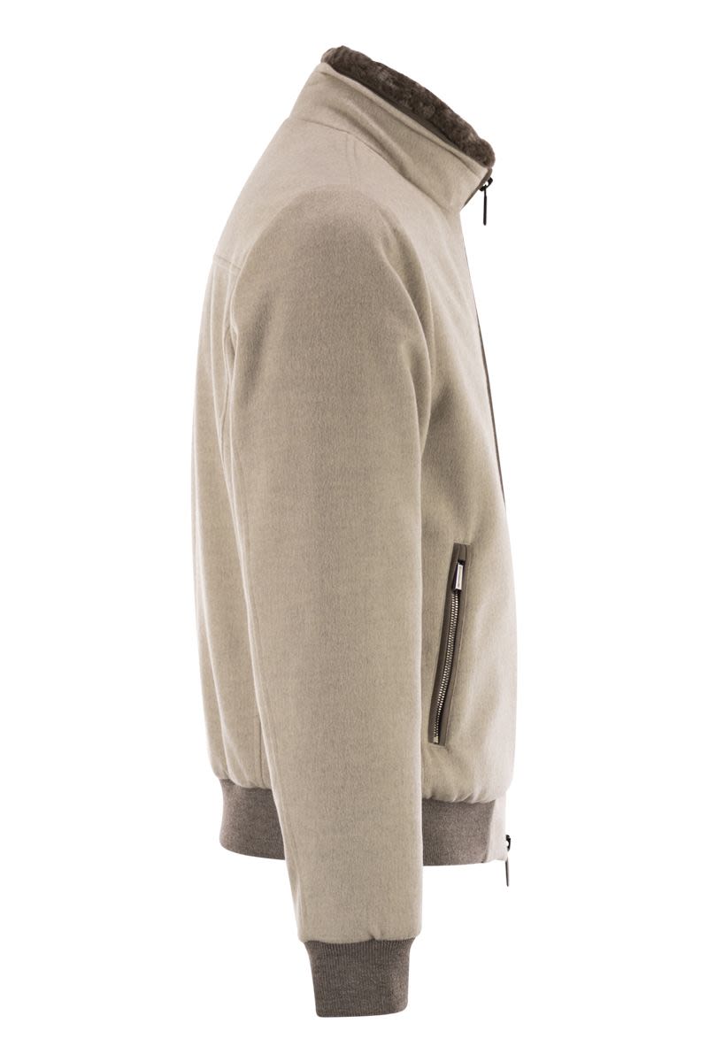 MOORER Men's Hybrid Padded Bomber Jacket