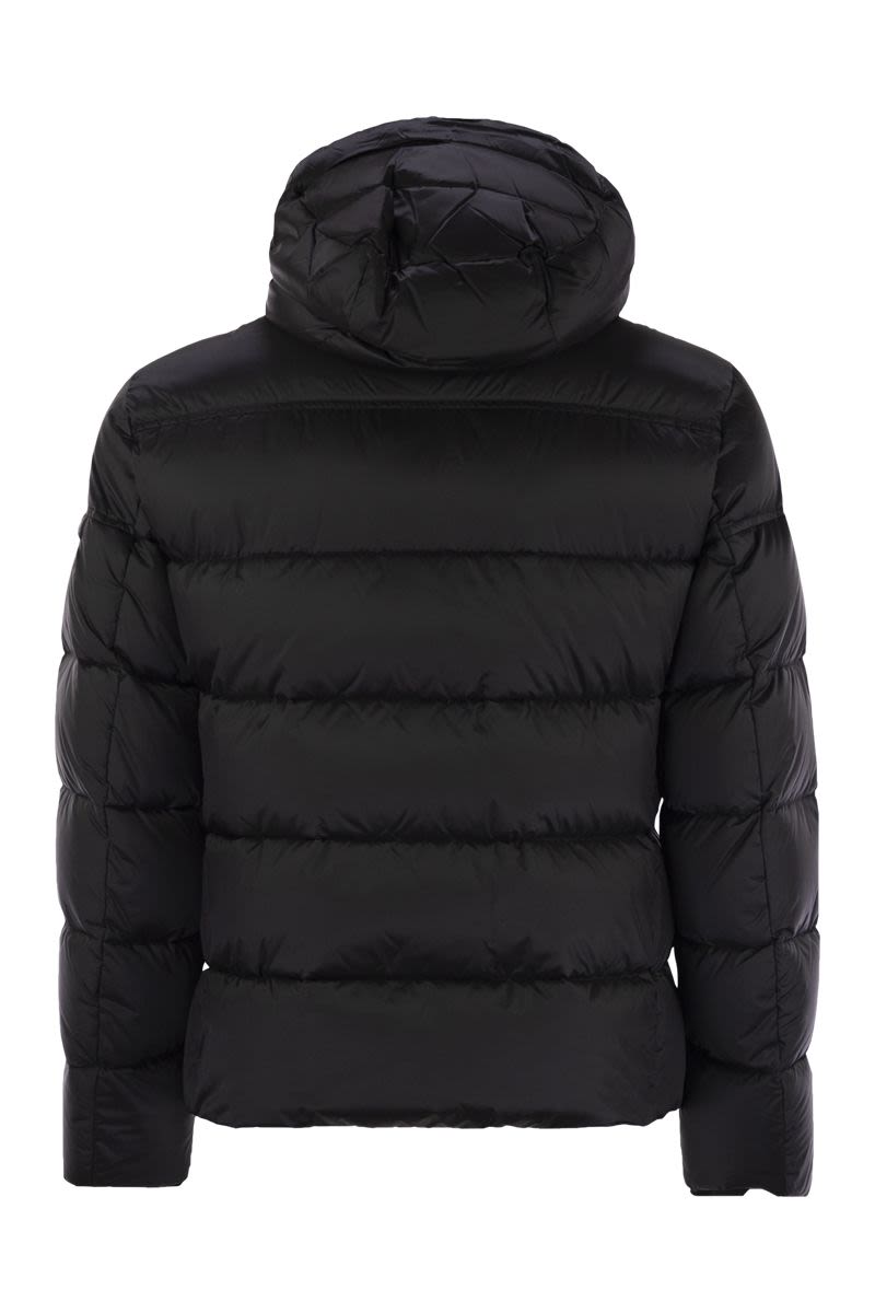 MOORER Men's Hooded Down Bomber Jacket