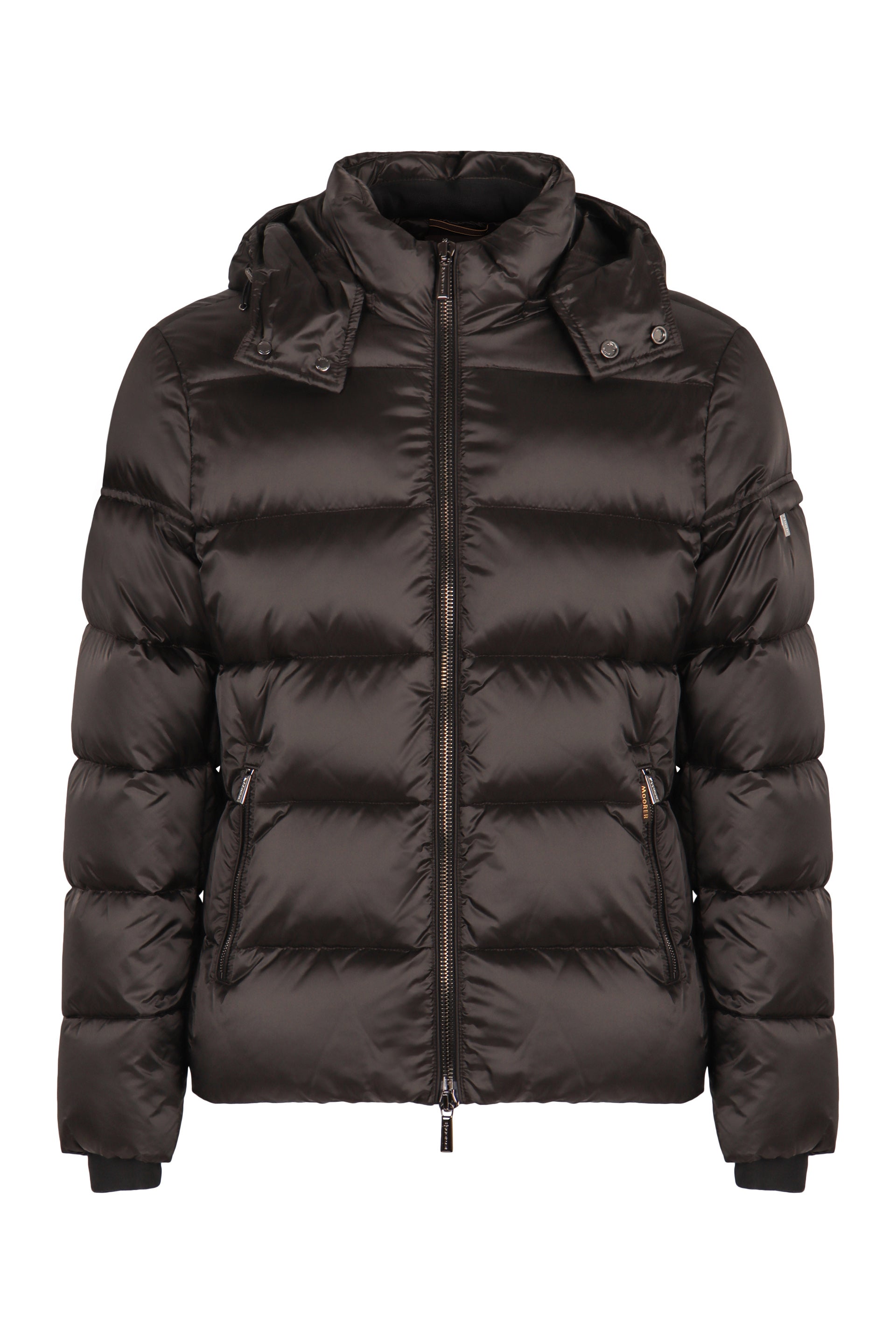 MOORER Men's Hooded Short Down Jacket