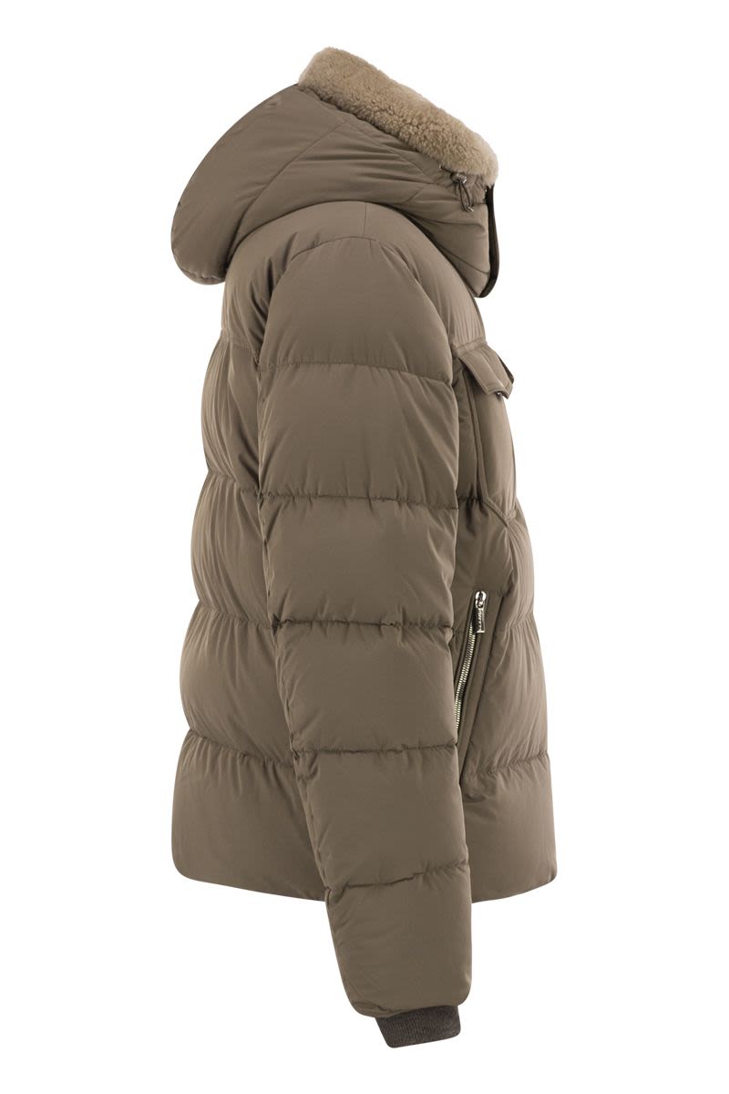 MOORER Men's Quilted Hooded Down Jacket