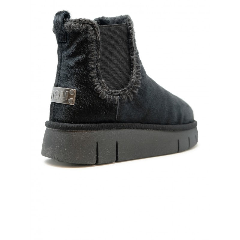 MOU Luxury Ponyskin Ankle Chelsea Boots