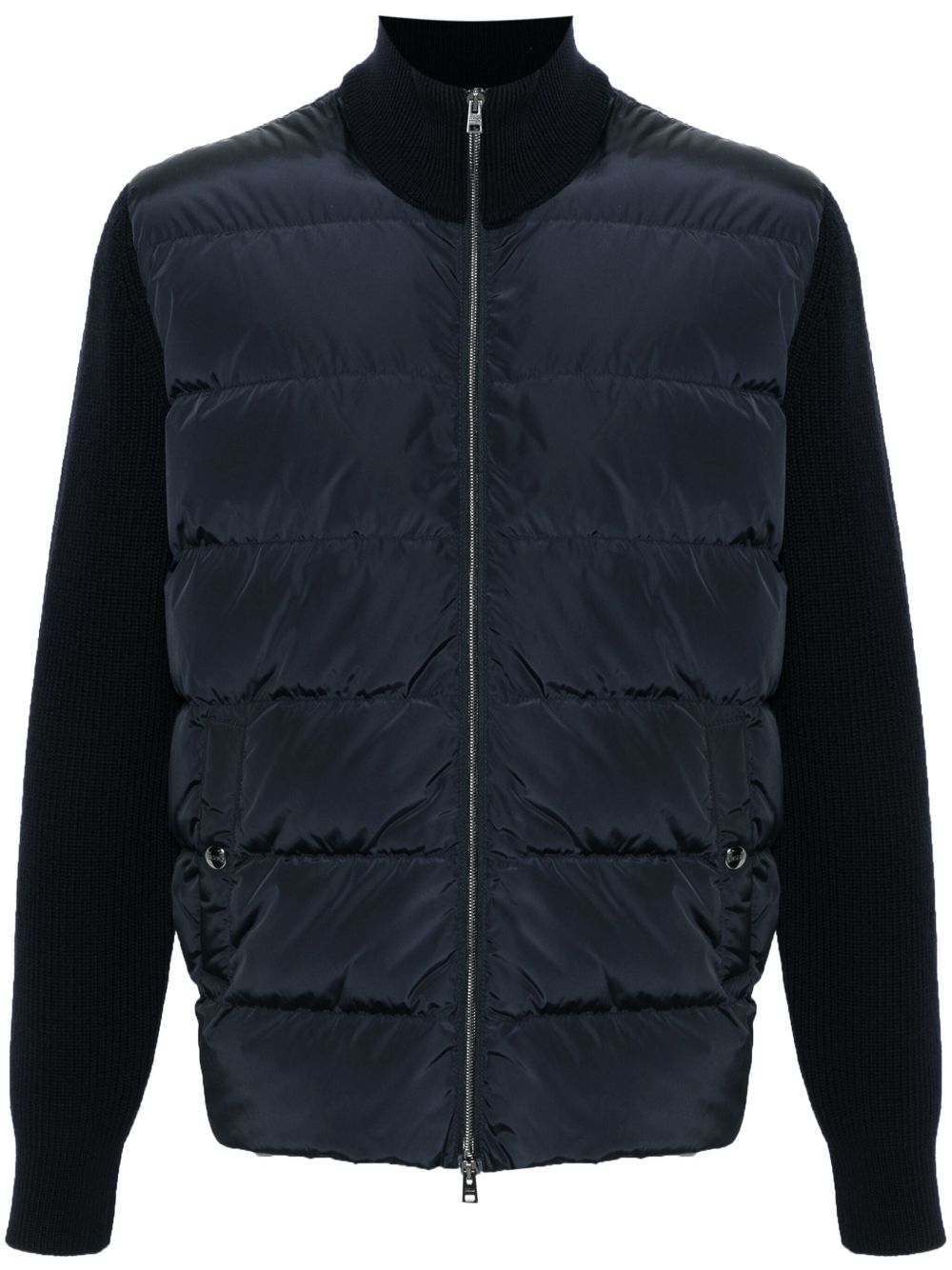 HERNO Men's FW25 Padded Wool Cardigan