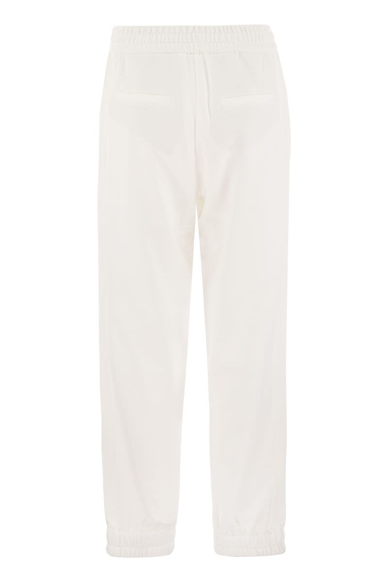 BRUNELLO CUCINELLI Light Cotton Fleece Pull-Up Trousers for Women