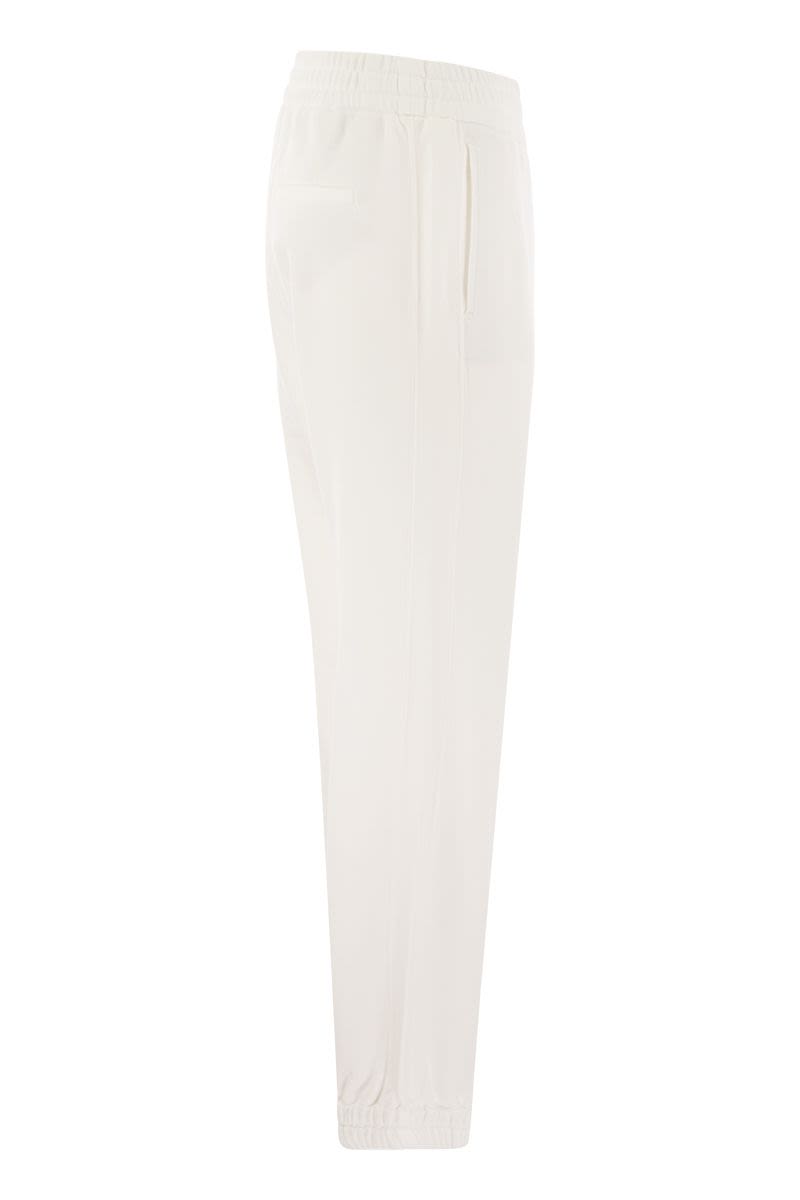 BRUNELLO CUCINELLI Light Cotton Fleece Pull-Up Trousers for Women