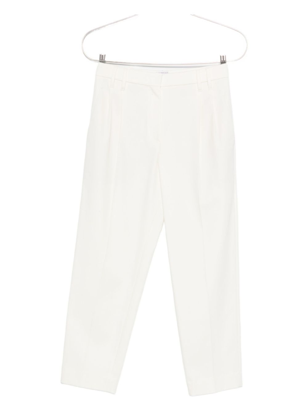 BRUNELLO CUCINELLI Cropped Pleated Front Straight Leg Trousers for Women