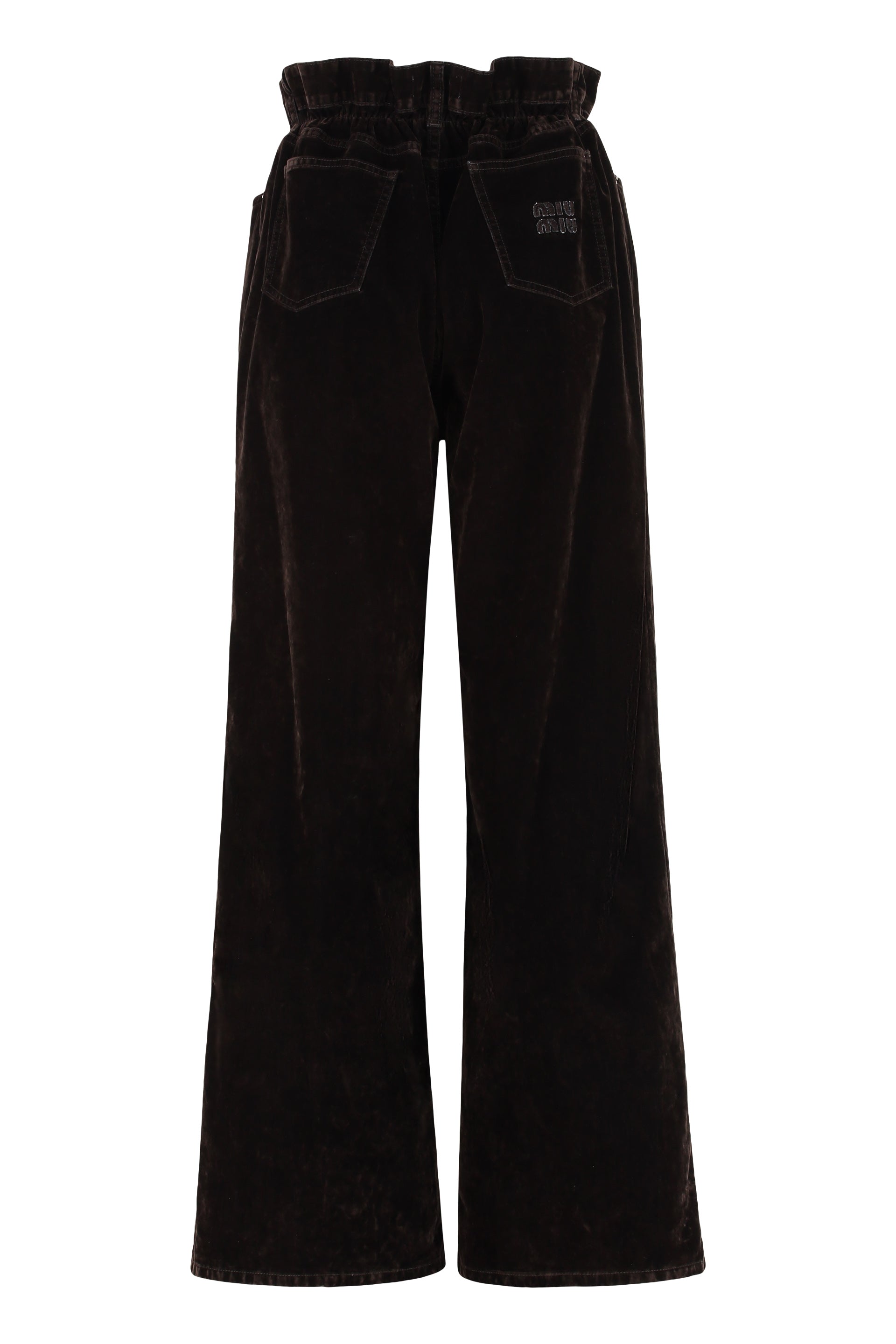 MIU MIU Velvet Wide Leg Trousers