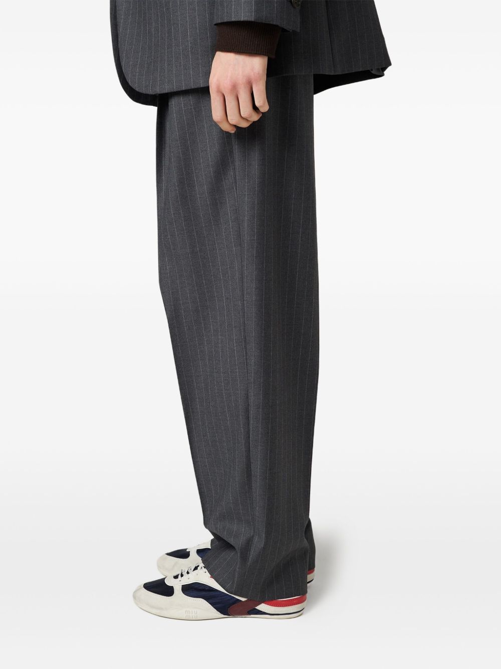MIU MIU Tailored Pinstripe Pants for Women - FW25 Collection