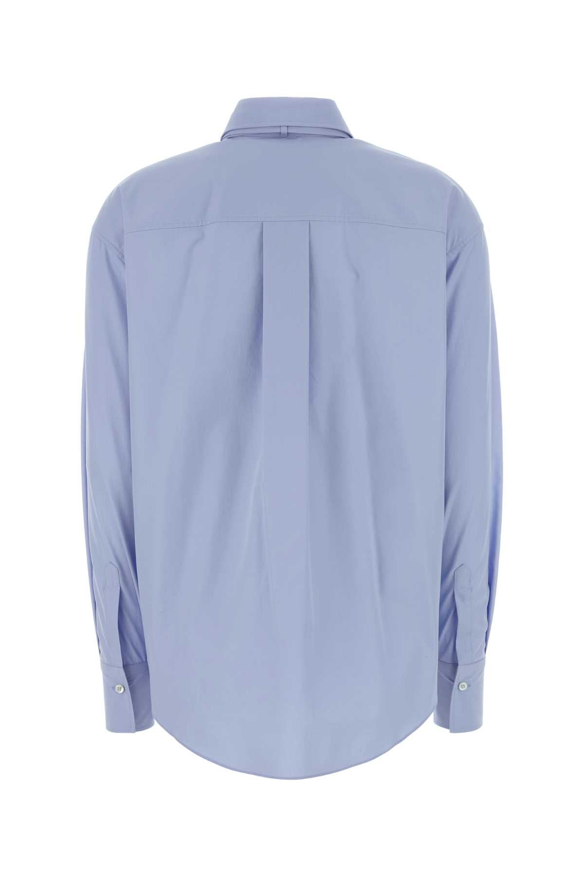 BRUNELLO CUCINELLI Powder Blue Poplin Shirt for Women - FW25 Collection