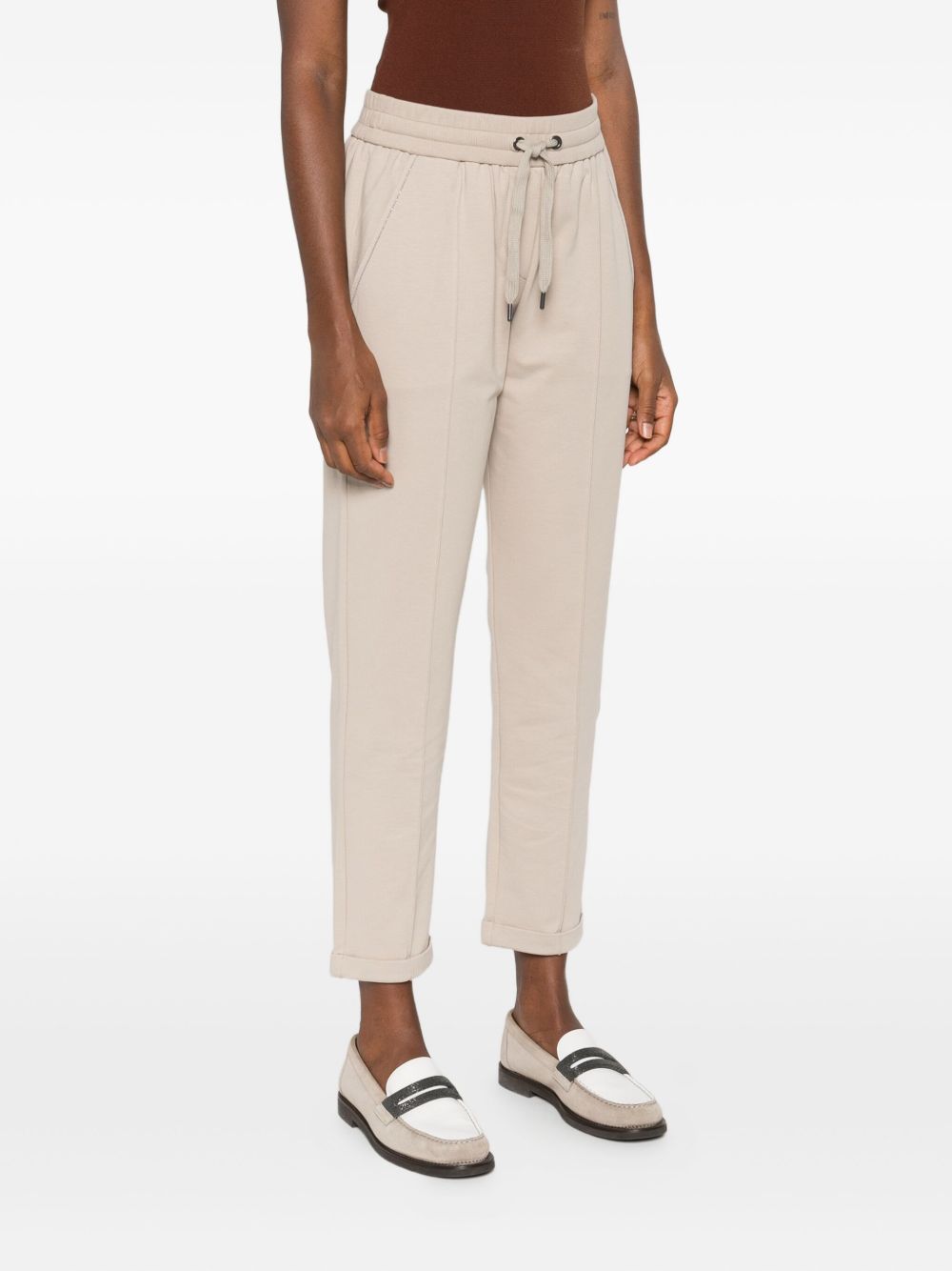 BRUNELLO CUCINELLI Cotton Sweatpants with Drawstring and Cuffed Hems
